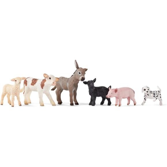 Schleich Farm World 6-Piece Baby Farm Animal Toy Gift Set Including Donkey - Picture 2 of 7